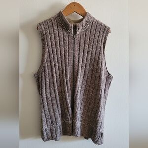 Vtg Woolrich Earthy Full Zip Sweater Vest Women's XL, Heather Oatmeal Color